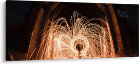 Kép - Fényes show a síneken (120x50 cm)