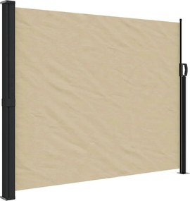vidaXL bézs behúzható oldalsó napellenző 160 x 300 cm
