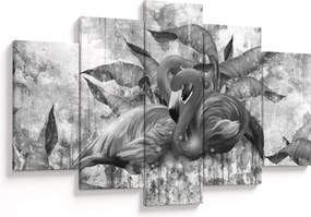 Kép - Flamingók graffiti (150x105 cm)