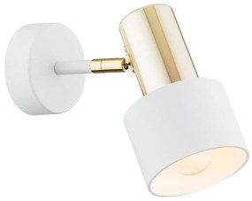 Argon 4264 - Fali spotlámpa DORIA 1xE27/15W/230V fehér/sárgaréz