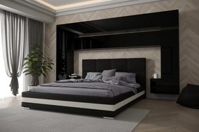 Prince Panama 7 hálószoba bútor magasfényű fekete (300cm)