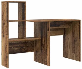 Asztal fiókkal polcokkal Régi fa 131.5 x 50 x 106.5 cm Faanyag