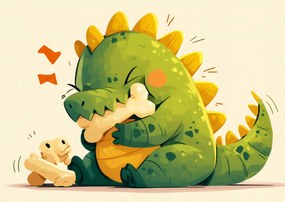 Poszter 84,1x59,4cm Bájos Dinoszaurusz