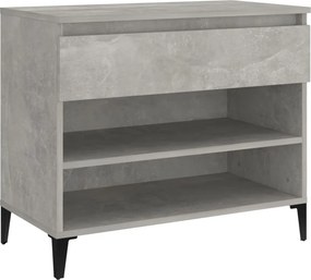 vidaXL betonszürke szerelt fa cipőszekrény 70x36x60 cm