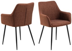 MAZZONI EXPORT VERA Terrakotta (Basel 44 szövet) - MODERN KÁRPITOZOTT KAGYLÓSZÉK LOFT STÍLUSÚ NAPPALIBA/ÉTKEZŐBE