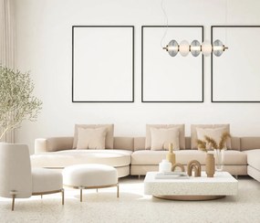 Italux glamour modern függeszték testa fehér fekete átlátszó itxpnd-84938-4-bk