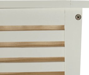Szennyestartó kosár, lakkozott, banbusz/féher/bézs, BASKET