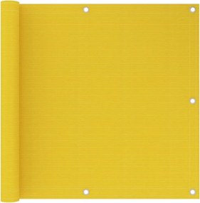 vidaXL sárga HDPE erkélyparaván 90 x 600 cm