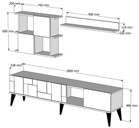 Nappali fal Madryt (dió + fekete). 1072502