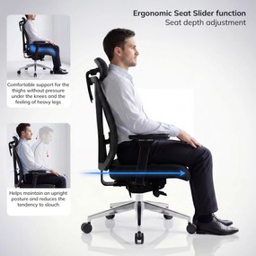 Ergonomikus irodai szék fekete VECTOR