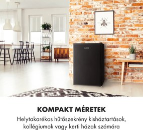 Klarstein Delaware, hűtőszekrény, 75 liter, 4 liter fagyasztó, E energiahatékonysági osztály, kompresszió hűtés