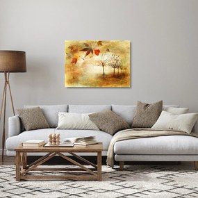 Kép - őszi hangulat (üvegen) (70x50 cm)