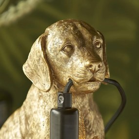 Endon modern asztali lámpa labrador puppy matt fekete arany end107364