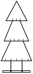 vidaXL fekete fém karácsonyfa dekorációhoz 60 cm