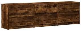 füstös tölgy színű szerelt fa LED-es TV-szekrény 180x34x50 cm