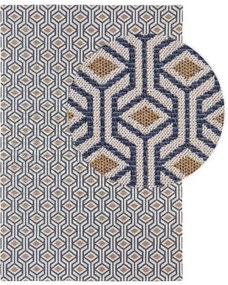 Pamut szőnyeg Cooper kék/sárga 75x150 cm