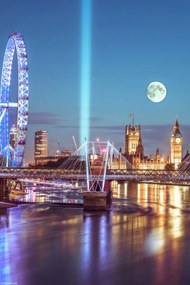 Poszter 20x30cm London panoráma a folyó túloldalán, Assaf Frank