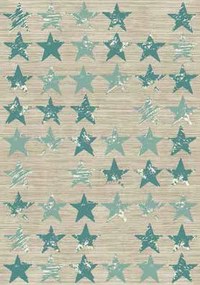 Lapos Szövésű Kétszintes Szőnyeg Vision Csillagok 080X150 3D