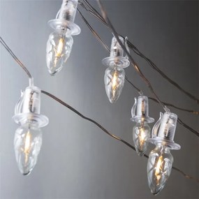 LED kültéri karácsonyi fényfüzér CONE FILAMENT 20xE10 19m átlátszó/meleg fehér I