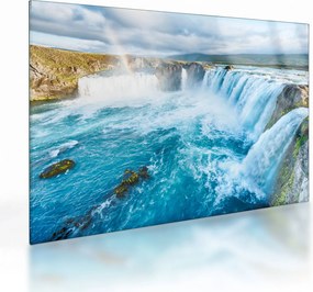 Üveg kép - Godafoss vízesés (70x50 cm)