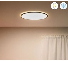 WiZ - LED Dimmelhető mennyezeti lámpa SUPERSLIM LED/22W/230V fekete Wi-Fi
