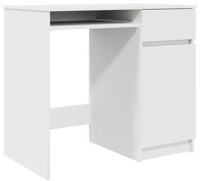 Fehér forgácslap íróasztal 86x49x76 cm