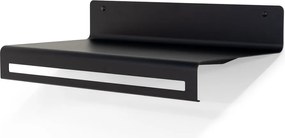 Fekete fém fali fogas polccal 60 cm Sway – Spinder Design