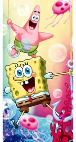 Pamut gyerek fürdőlepedő 70x140 cm Sponge Bob – Jerry Fabrics