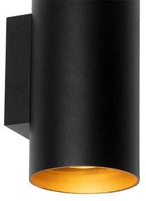 Okos fali lámpa fekete arannyal 2-lámpás, beleértve a Wi-Fi-s GU10-es izzókat - Sab