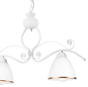 Csillár láncon RETRO 2xE27/60W/230V matt fehér