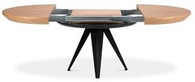 Magnus bővíthető étkezőasztal fekete fémlábakkal, ø 120 cm - Windsor &amp; Co Sofas