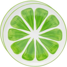 Altom Tropicana kerámia tányérkészlet lime 20 cm, 2 db