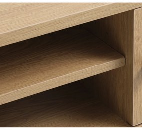 Natúr színű TV-állvány tölgyfa dekorral 120x43 cm Pensacola – Unique Furniture