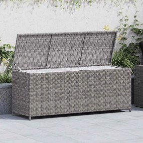 vidaXL szürke polyrattan kerti tárolóláda 150 x 50 x 60 cm