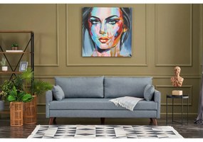 3 személyes kanapé Bella Soft Üçlü Koltuk - Kék