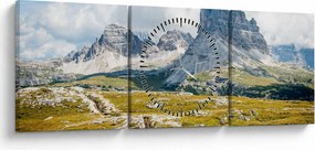Kép - Olasz Dolomitok (órával) (90x30 cm)