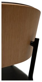 Fekete-világos natúr színű karfás étkezőfotel Crib – DAN-FORM Denmark