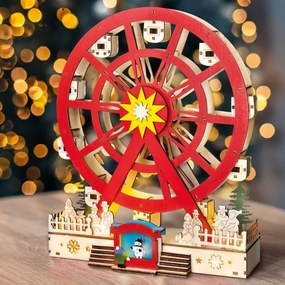 Solight 1v277 - LED karácsonyi dekoráció LED/2xAA/meleg fehér körhinta