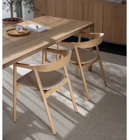 Muna étkezőszék tömör tölgyből, szürke ülőrésszel - Gazzda