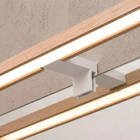 Brilagi - LED fürdőszobai tükörvilágítás 3 az 1-ben WOODY MIRROR LED/12W/230V IP44 fehér/tölgy