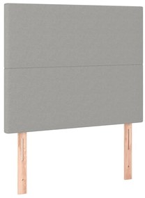 világosszürke szövet ágykeret matrac nélkül 100x200 cm