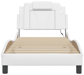 fehér ágykeret Viana LED-ekkel matrac nélkül 80 x 200 cm