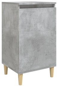 Betonszürke szerelt fa éjjeliszekrény 40x35x70 cm