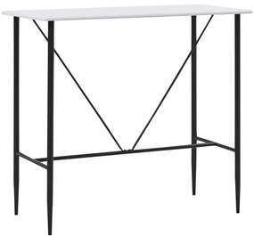 Fehér MDF bárasztal 120 x 60 x 110 cm