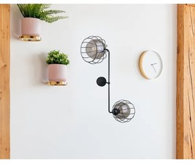 Fali lámpa SOLO BLACK 2xE27/60W/230V