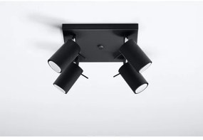 Sollux SL.0094 - Spotlámpa RING 4 4xGU10/10W/230V fekete