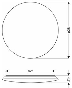 Fehér LED mennyezeti lámpa ø 28 cm Mega – Candellux Lighting