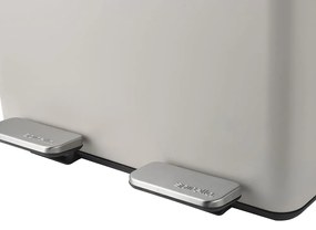 Szürkésbarna acél szelektív pedálos szemetes 2x20 l Aliya – Spirella