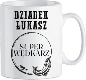 Kerámia bögre Ajándék Horgász Nagypapa (név) Szuper Horgász