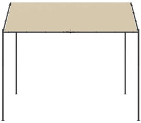 Bézs acél és szövet baldachinos sátor 4 x 4 m